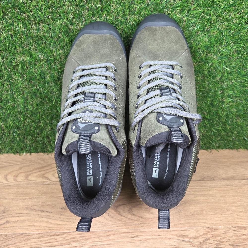 Pacific Mountain Mead Mens Hiking Shoes Green Waterproof Suede PM006301-060 11.5 - Picture 5 of 16